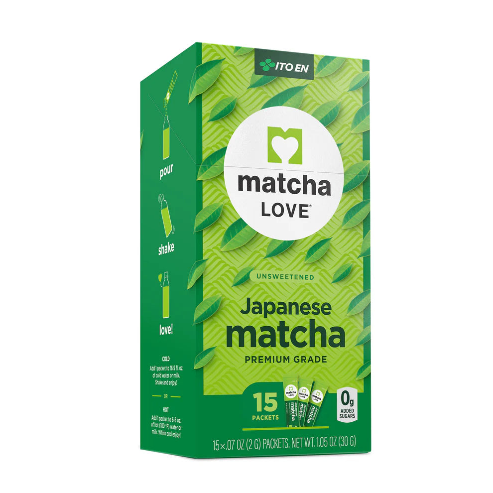 Unsweet Matcha Powder (15 single serve packets) (Coming Soon)